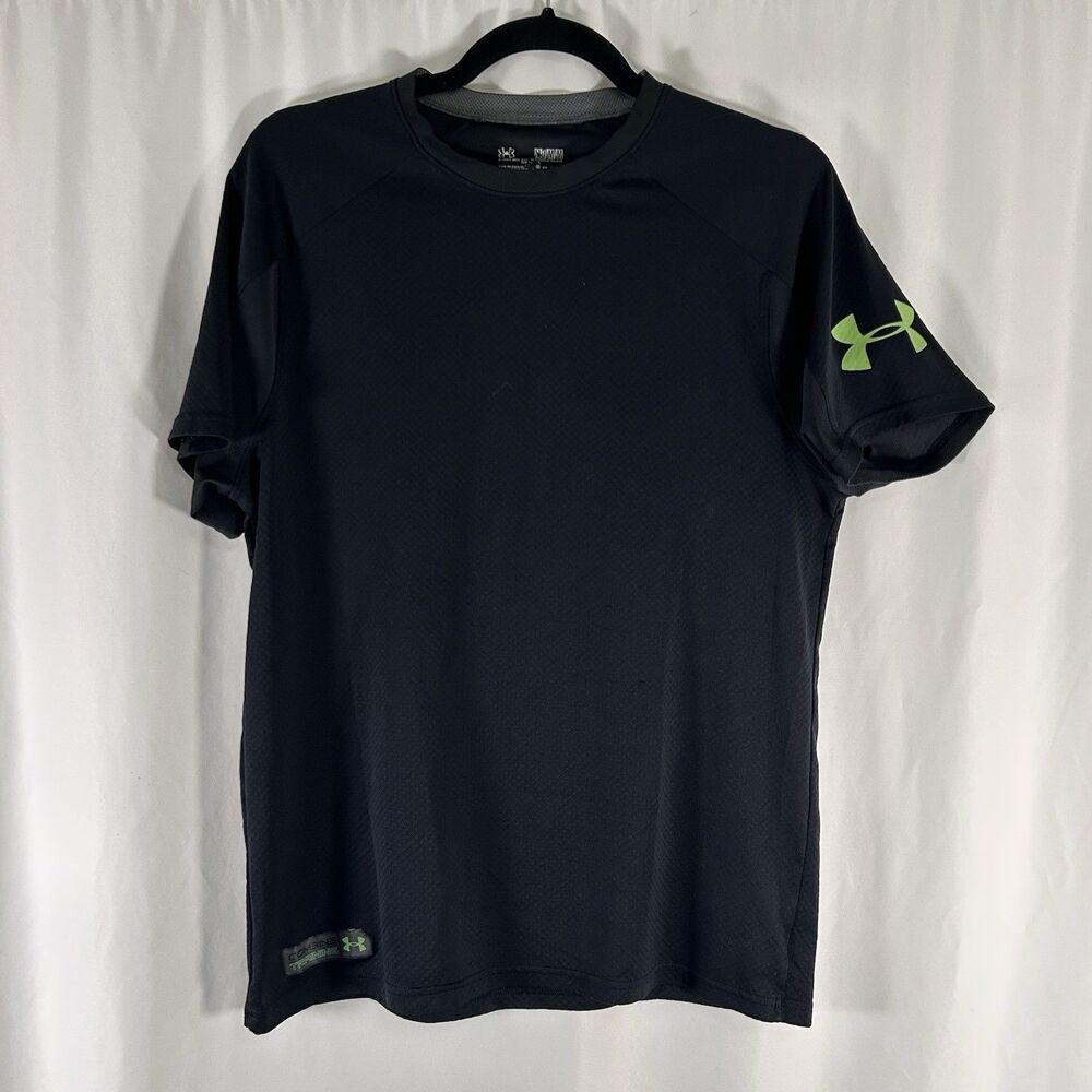 Under Armour Combine Training Shirt Men's Medium Black Short Sleeve Pullover
